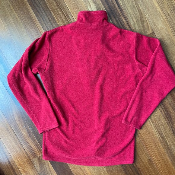 Patagonia Sz M Quarter Zip Red Capilene Fleece - Picture 2 of 6